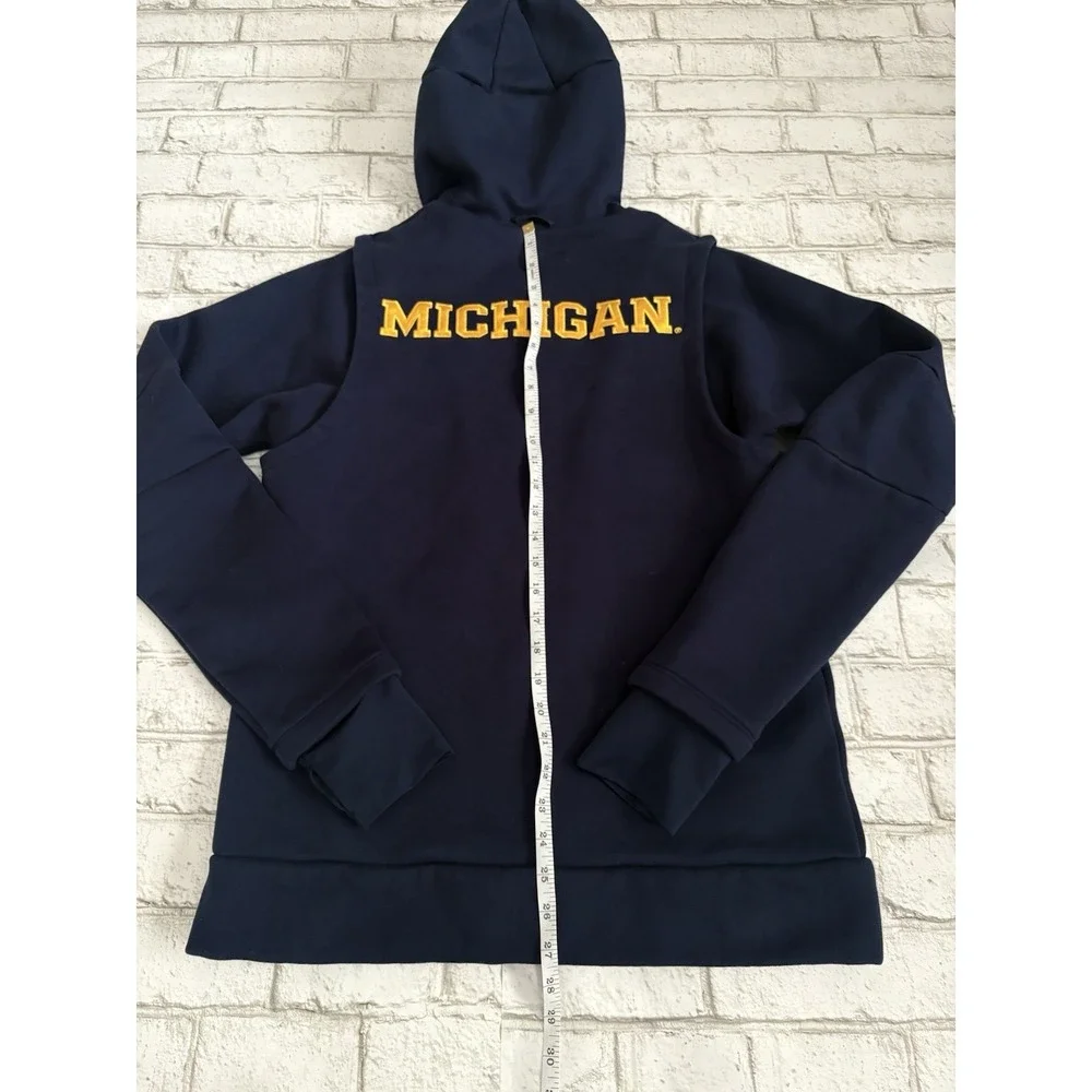 Jordan Hoodie Men Medium Blue 465 Icon‎ Fleece Michigan Wolverines Tech Full Zip